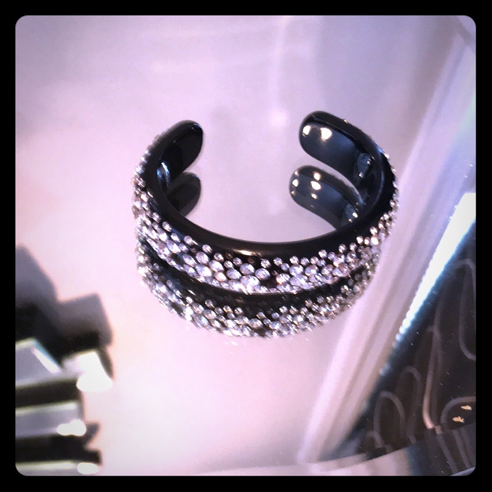 Rhinestone and black rhinestone bracelet
